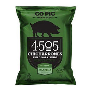 *(Best Before 12 Jan, 2024) 4505 Chicharrones Pork Rinds - Jalapeno Cheddar - 2.5 oz Bag
