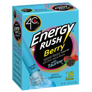 Mélange pour boissons 4C Energy Rush - Baies - 18 sachets
