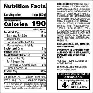 Atkins - Meal Bars - Soft Baked Vanilla Macadamia Nut - 5 Bars - 8.82oz