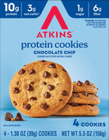 Atkins - Biscuits protéinés - Pépites de chocolat - 4 Biscuits