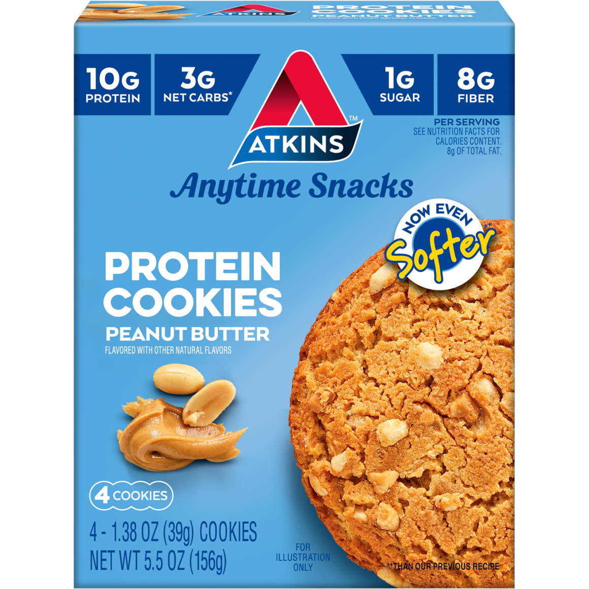 Atkins - Protein Cookies - Peanut Butter - 4 Cookies