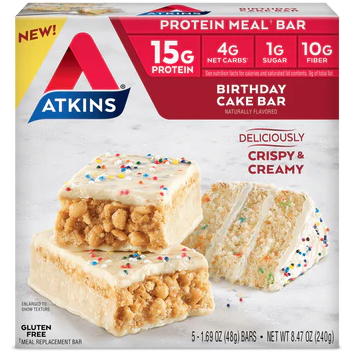 Atkins - Meal Bars - Birthday Cake - 5 Bars