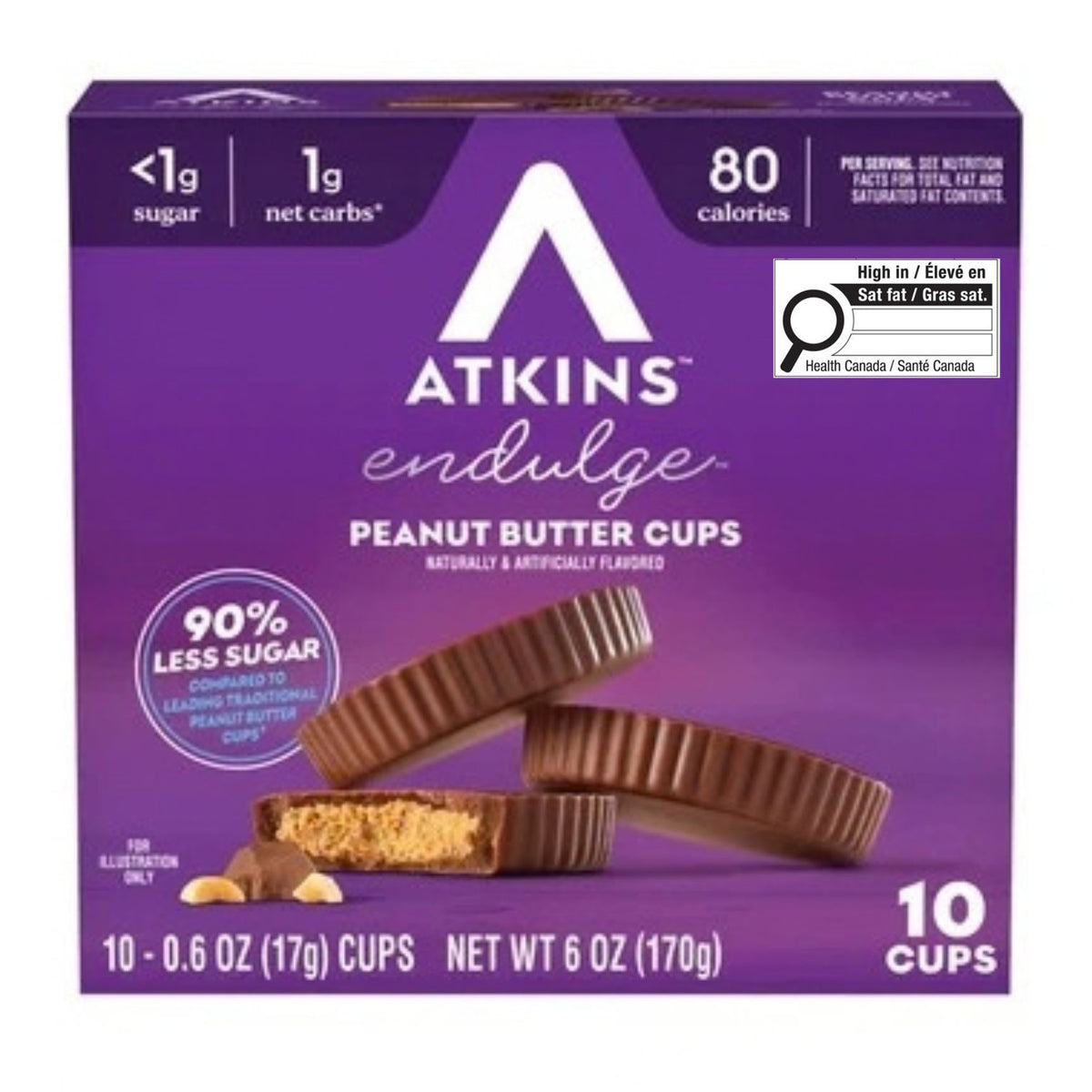 Atkins Endulge Treat - Coupes au beurre de cacahuète - 10 tasses