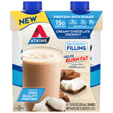 Atkins Shakes - Creamy Chocolate Coconut - 4 Pk