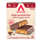 Atkins - High Protein Bars- Chocolate Peanut Butter - 4 Bars