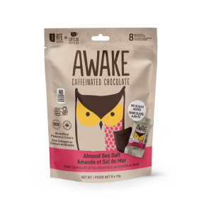 Awake Chocolate - No Sugar Added Almond Sea Salt Dark Chocolate Bites - 8x12g