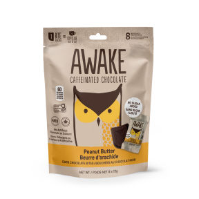 Awake Chocolate - No Sugar Added Dark Chocolate & Peanut Butter Bites - 8x12g