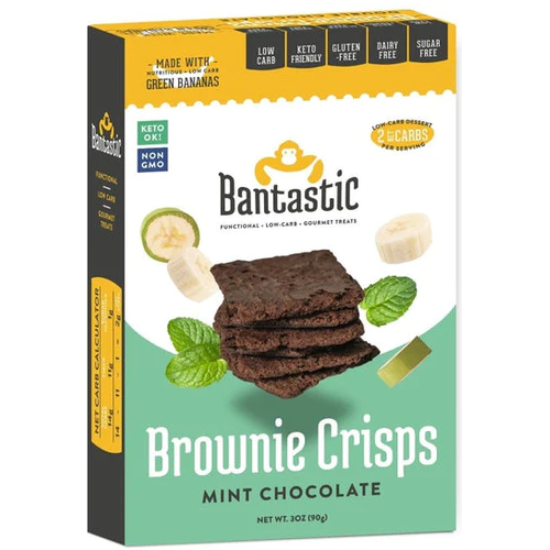 Natural Heaven - Bantastic Brownie Thin Crisps Snack - Mint Chocolate - 90g