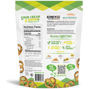 BeyondTwistz - Low Carb Pretzels - Sour Cream & Onion - 8 oz Bag