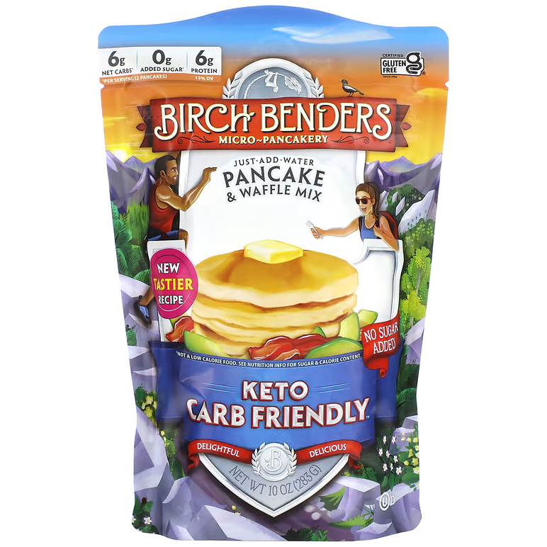 Birch Benders - Mélange à crêpes et gaufres Keto - Original - 10 oz