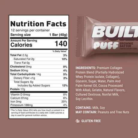 Built Bar - Protein Puff - Brownie Batter - 41g