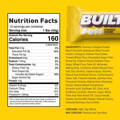 Built Bar - Protein Puff - S'mores Chunk - 41g