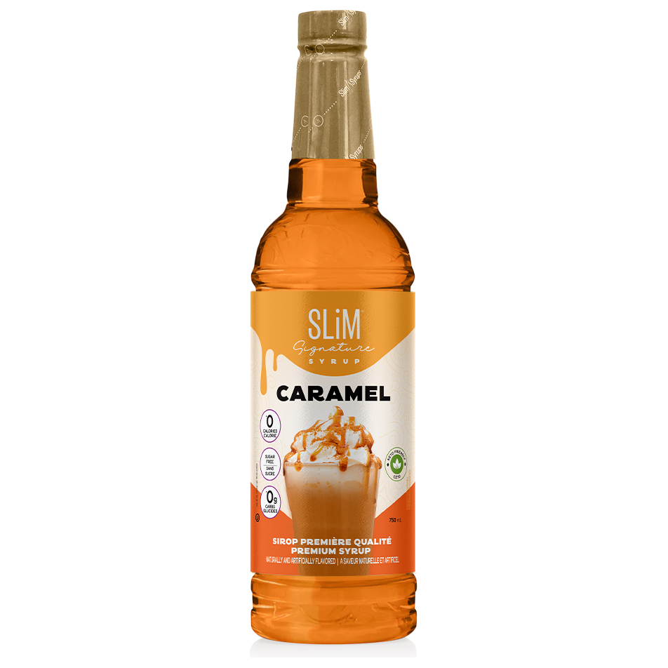 Slim Syrups - Sugar Free Syrup - Caramel  - 750ml Bottle