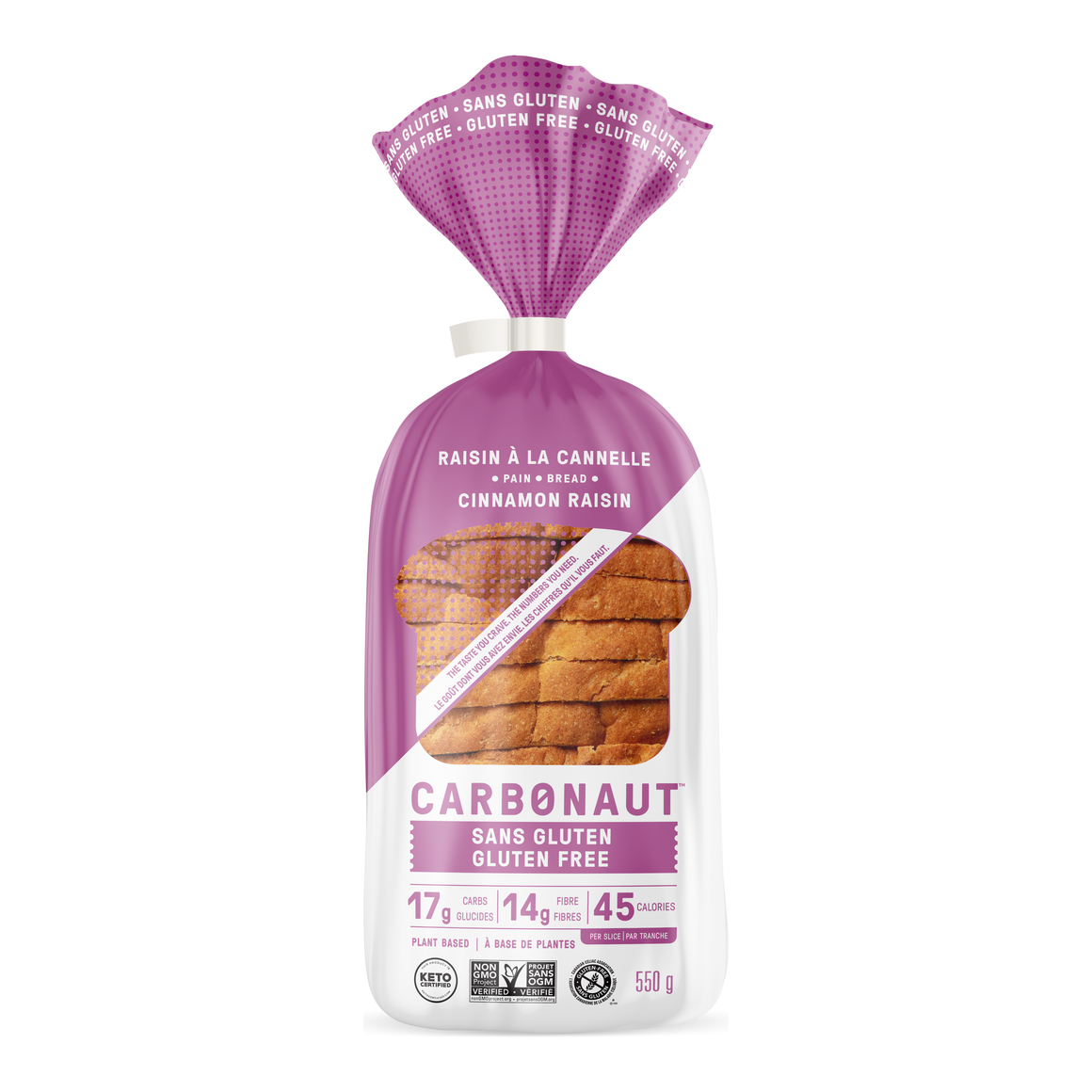 Carbonaut - Sans Gluten - Cannelle Raisin - 550 g