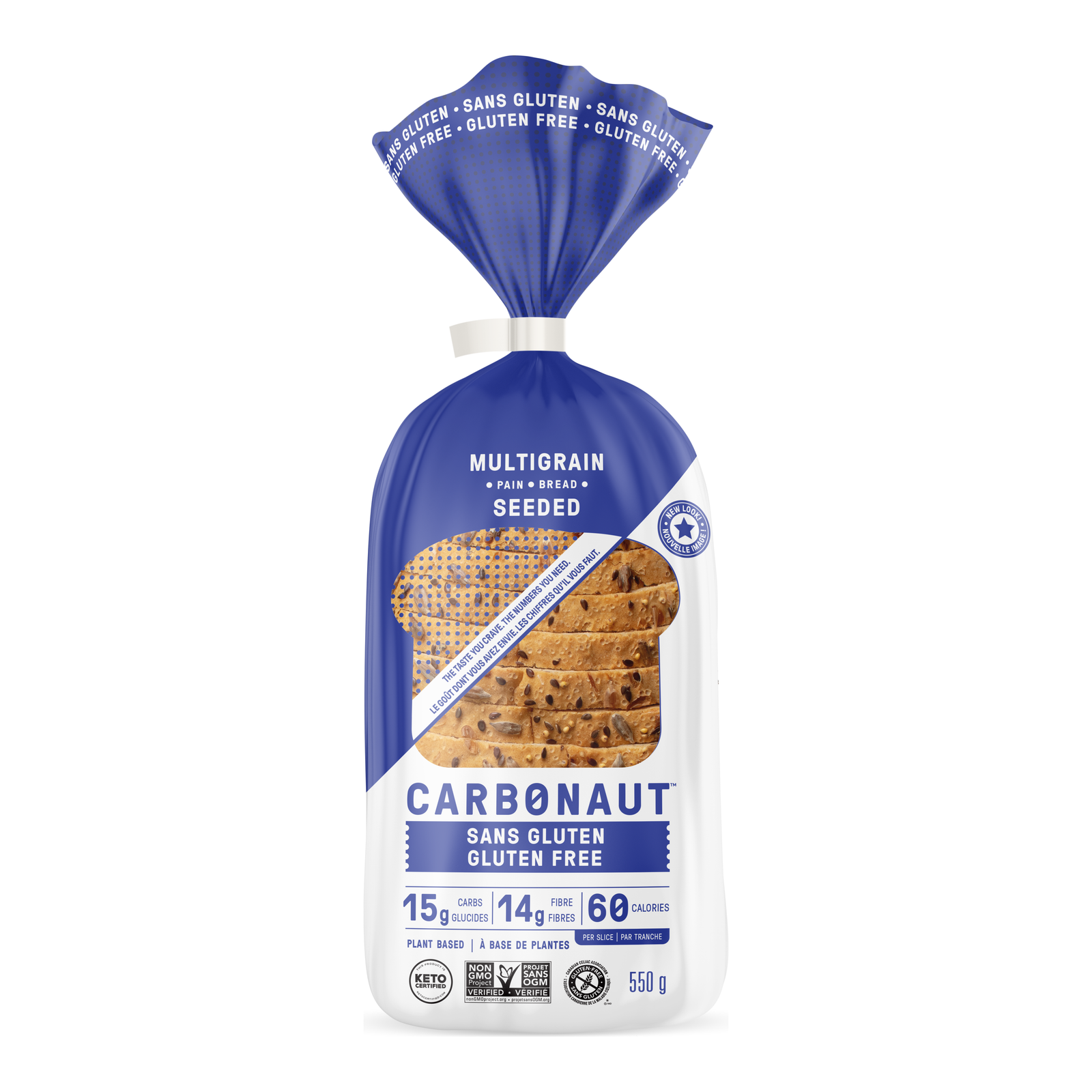 Carbonaut Gluten Free Seeded Bread 550 g Low Carb Canada