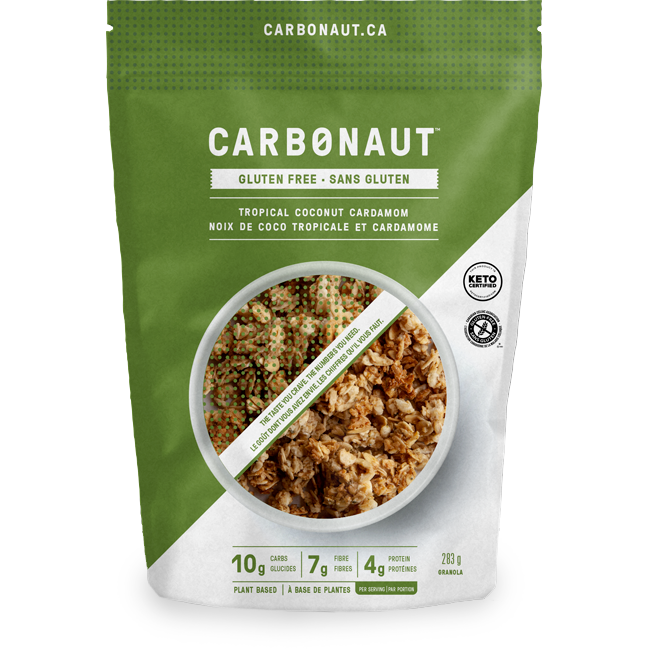 *(Best Before 15 May, 24) Carbonaut - Gluten Free Granola - Tropical Coconut Cardamom - 283g