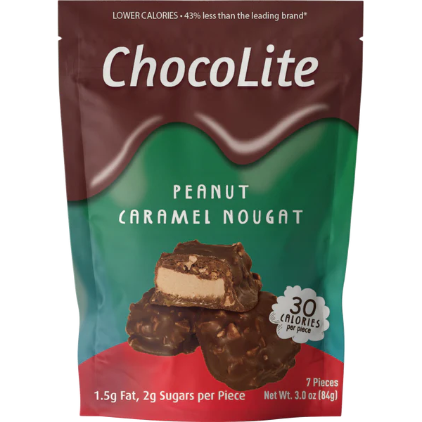 HealthSmart - ChocoLite - Peanut Carmel Nougat (7 Pieces Pouch) - 84g