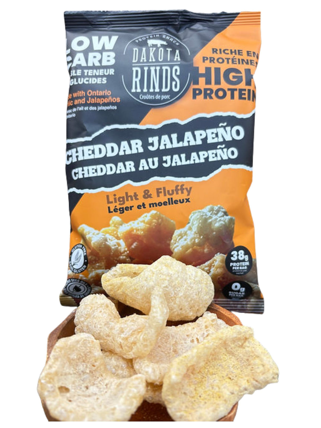 Dakota - Low Carb Pork Rinds - JALAPEÑO CHEDDAR  - 50g