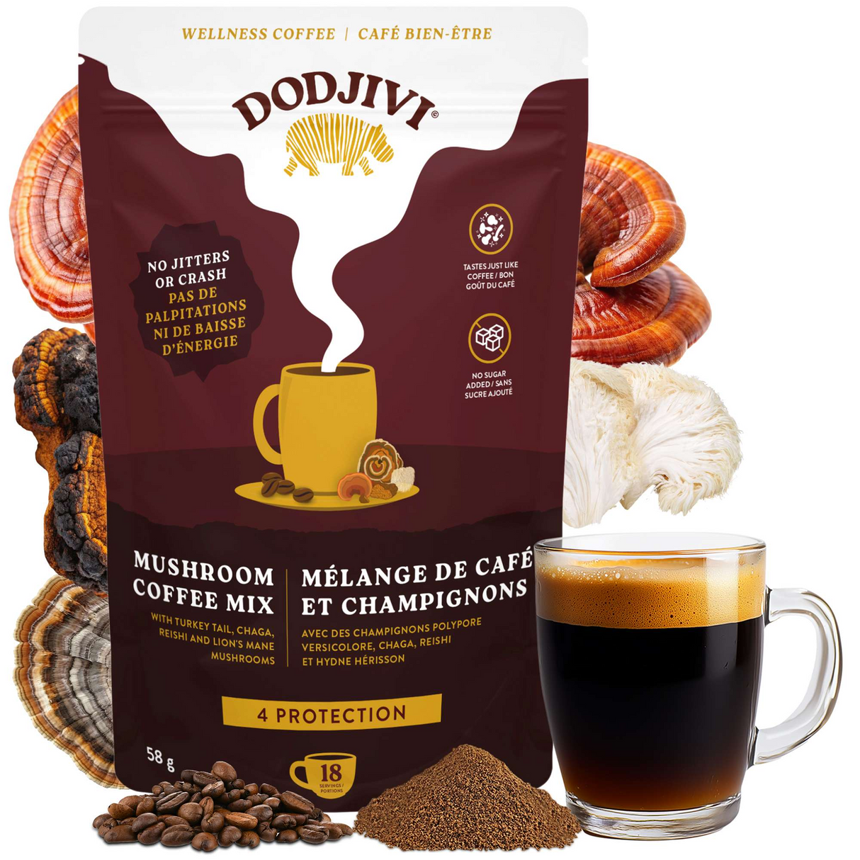 Dodjivi - Premium Mushroom Coffee - Vitality - 18 Servings