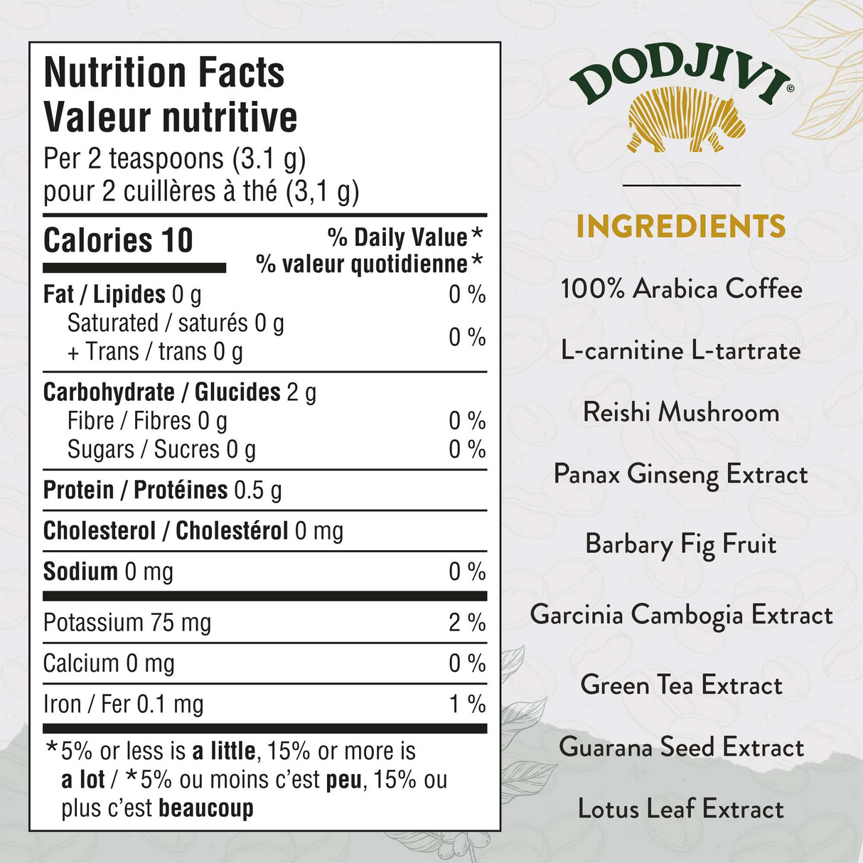 Dodjivi - Mushroom Coffee Mix - 4 Protection - 18 Servings