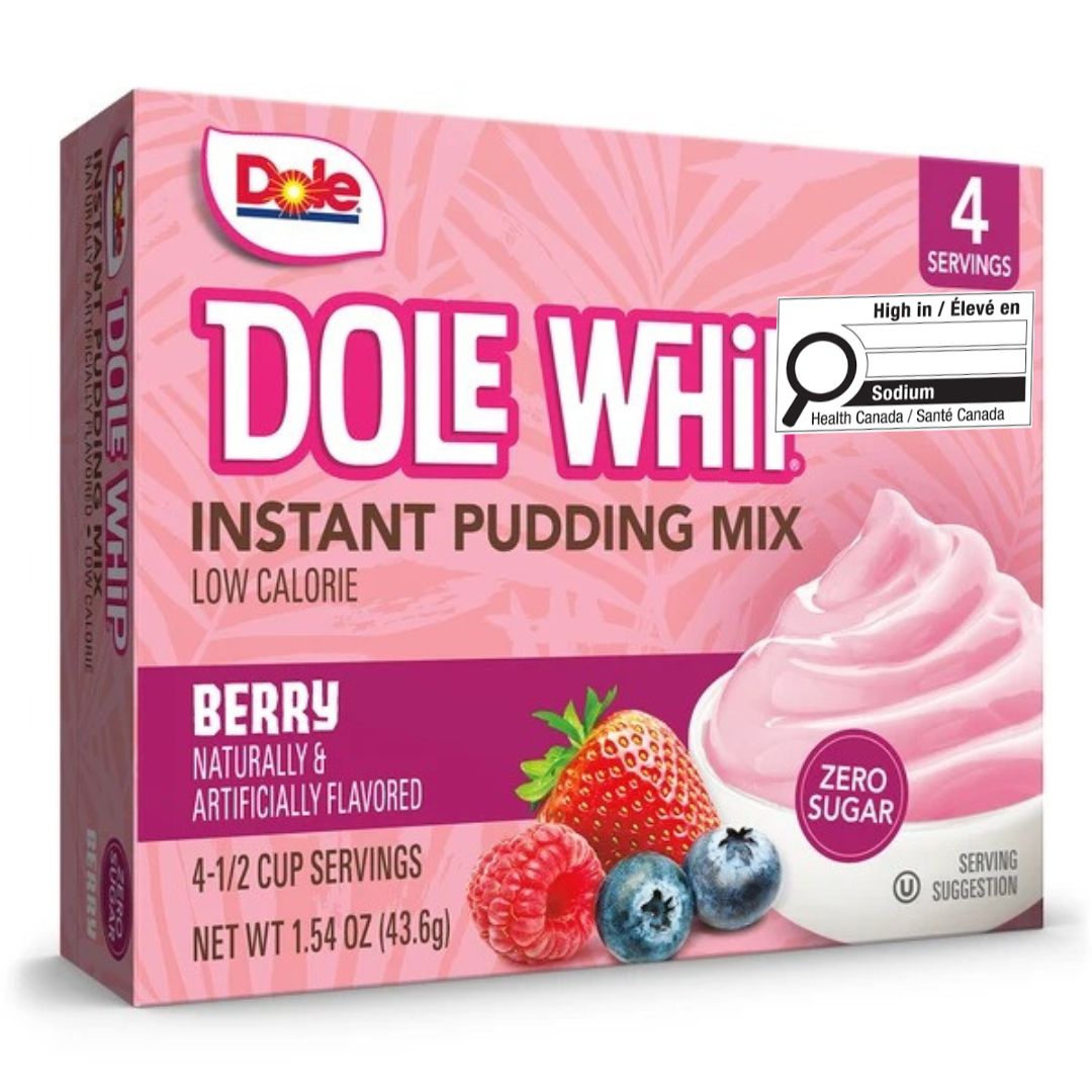 Dole Whip Zero Sugar Instant Pudding Mix - Berry - 43.6g