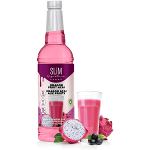 Slim Syrups - Sugar Free Dragon Fruit Acai Syrup - 750ml Bottle