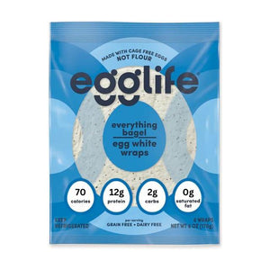 Egglife - Egg White Wraps - Everything Bagel - 170g (Ship to GTA and surrounding address only)