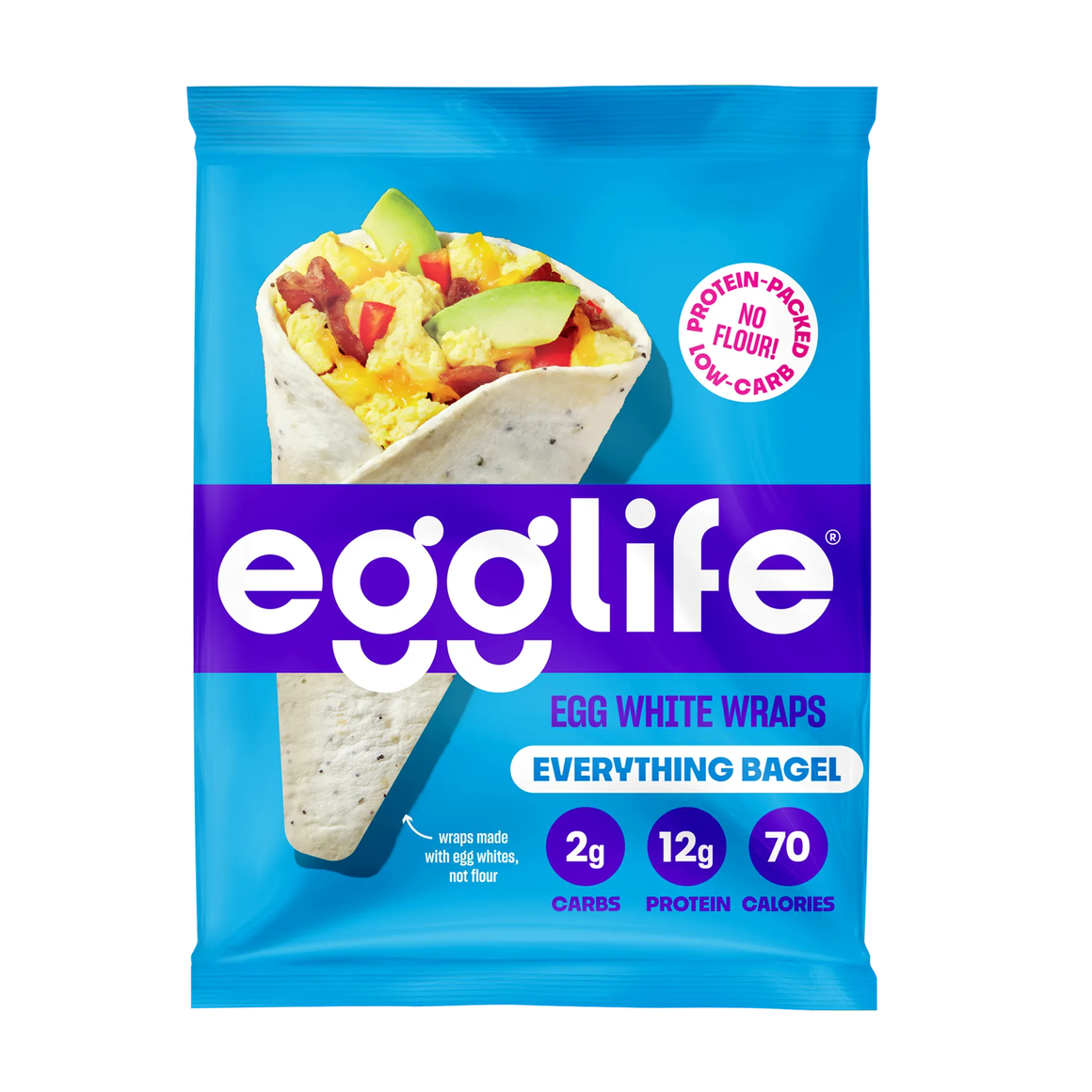 Egglife - Egg White Wraps - Everything Bagel - 170g (Ship to Greater Toronto and surrounding address only)