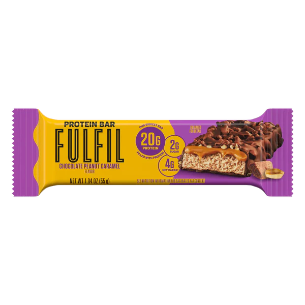 *(Best Before 31, Dec 25) FULFIL Protein Bars - Chocolate Peanut Caramel - 1.94 oz