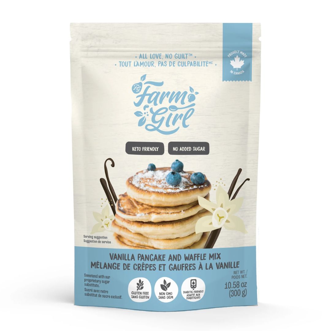 Farm Girl - Mélange à pâtisserie Keto sans gluten - Mélange à crêpes et gaufres à la vanille - 10.58 oz.