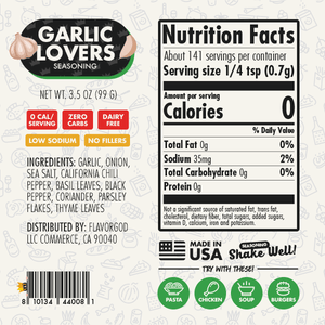 Flavorgod - Zero Carb Seasoning - Garlic Lovers