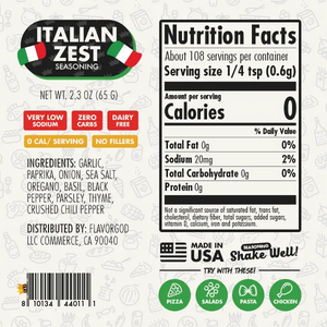 Flavorgod - Zero Carb Seasoning - Italian Zest