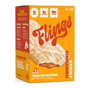 Flings - Toaster Pastries - Sticky Cinnamon - 4 Pastries
