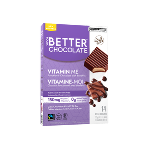 FourX - Better Chocolate Keto Functional Chocolate - Vitamin Me Real Chocolate & Creamy Fudge - 112g