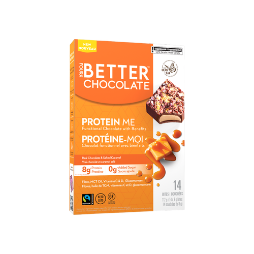 FourX - Better Chocolate Keto Functional Chocolate - Protein Me Real Chocolate & Salted Caramel - 112g