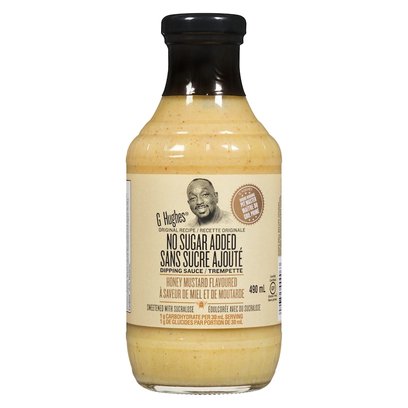 G Hughes Dipping Sauce - Sugar Free Honey Mustard - 490ml