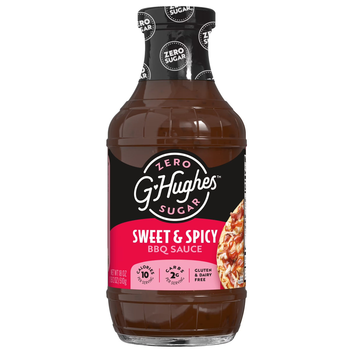 G Hughes Smokehouse - Sugar Free BBQ Sauce - Sweet & Spicy - 18 oz.