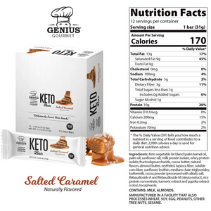 Genius Gourmet - Keto Bar - Salted Caramel - 1 Bar