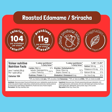 Go Nutrition - GoBeanz Crunchy Roasted Edamame - Sriracha - 26g