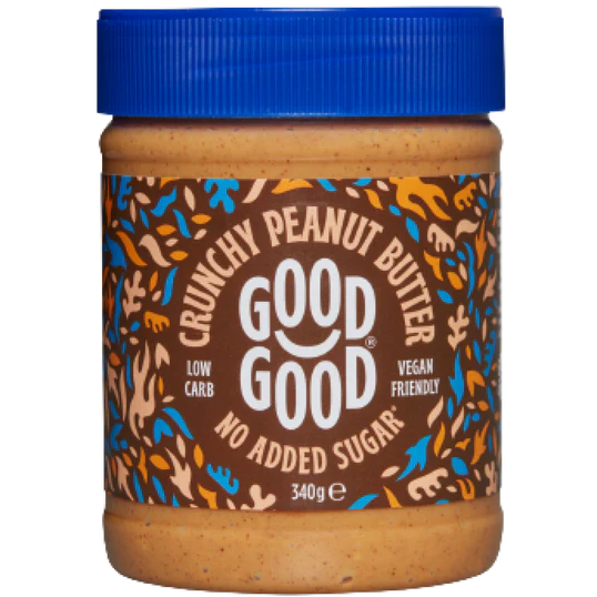 Good Good - No sugar added Peanut Butter - Crunchy - 12 oz jar