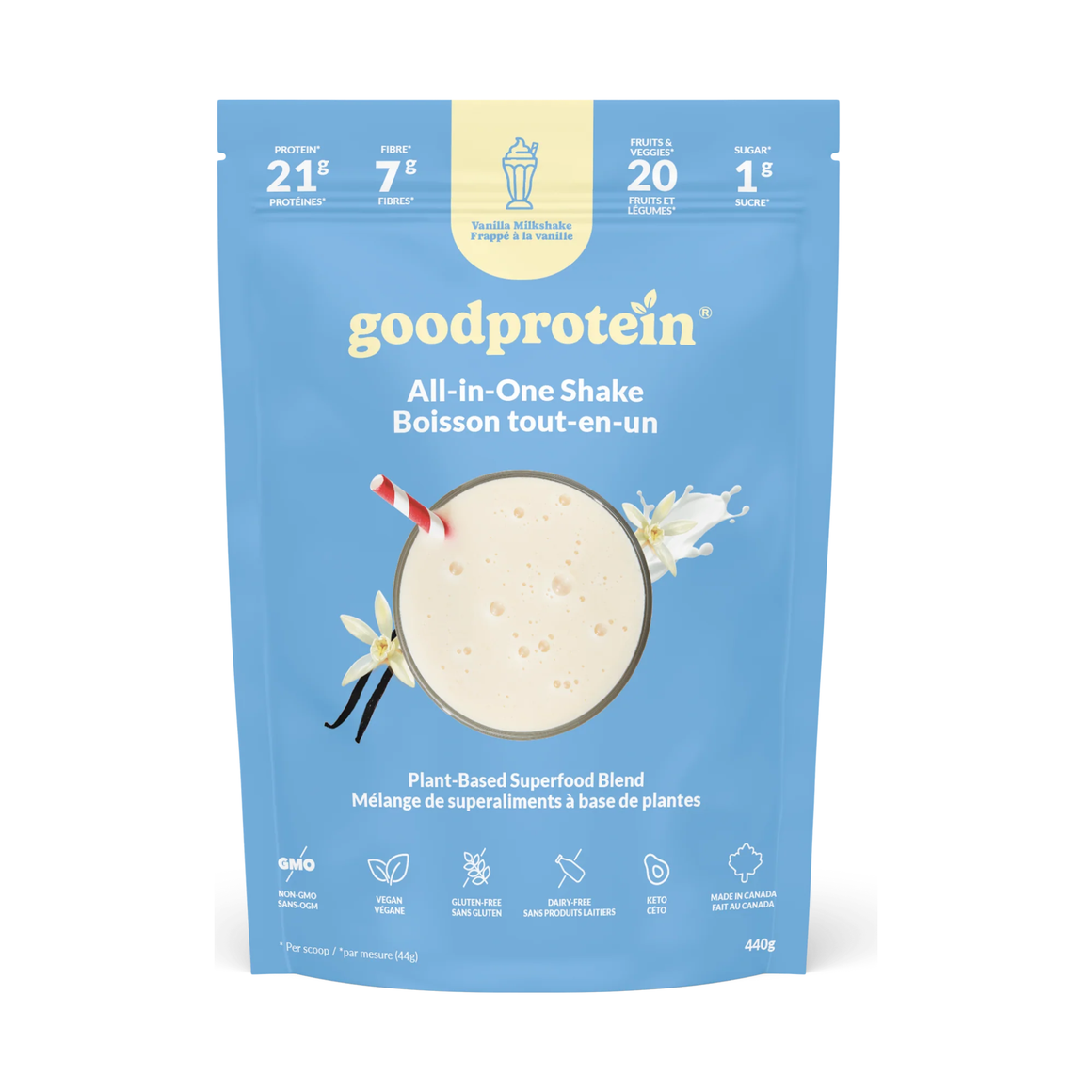 Good Protein - All-in-one-shake - Vanilla Milkshake - 440g