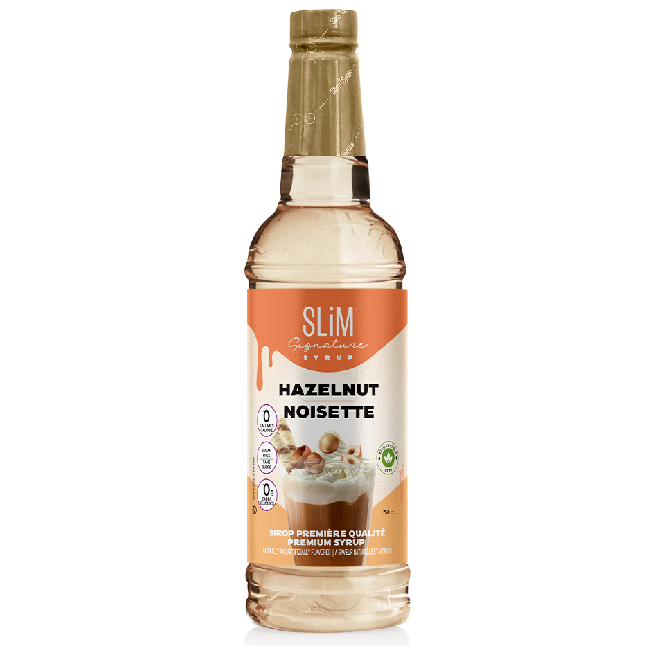 Slim Syrups - Sugar Free  Syrup - Hazelnut- 750ml Bottle