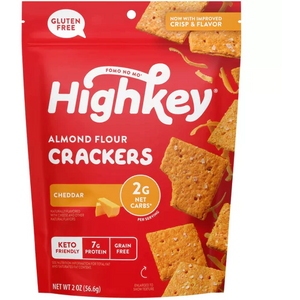 *(Best Before 11 Oct, 23) HighKey - Crackers - Cheddar - 2 oz
