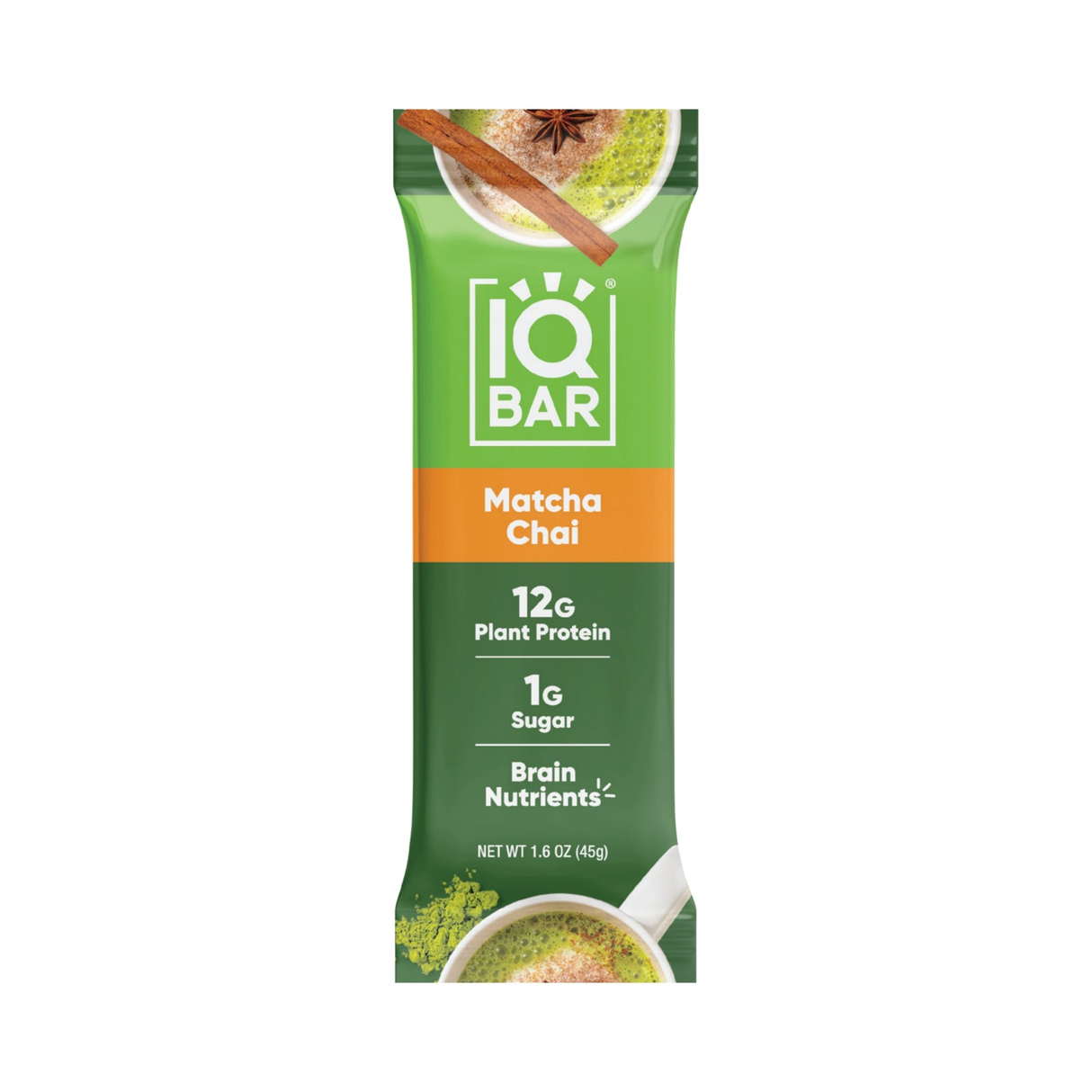 IQBAR - Vegan and Keto Protein Bars - Matcha Chai - 45g