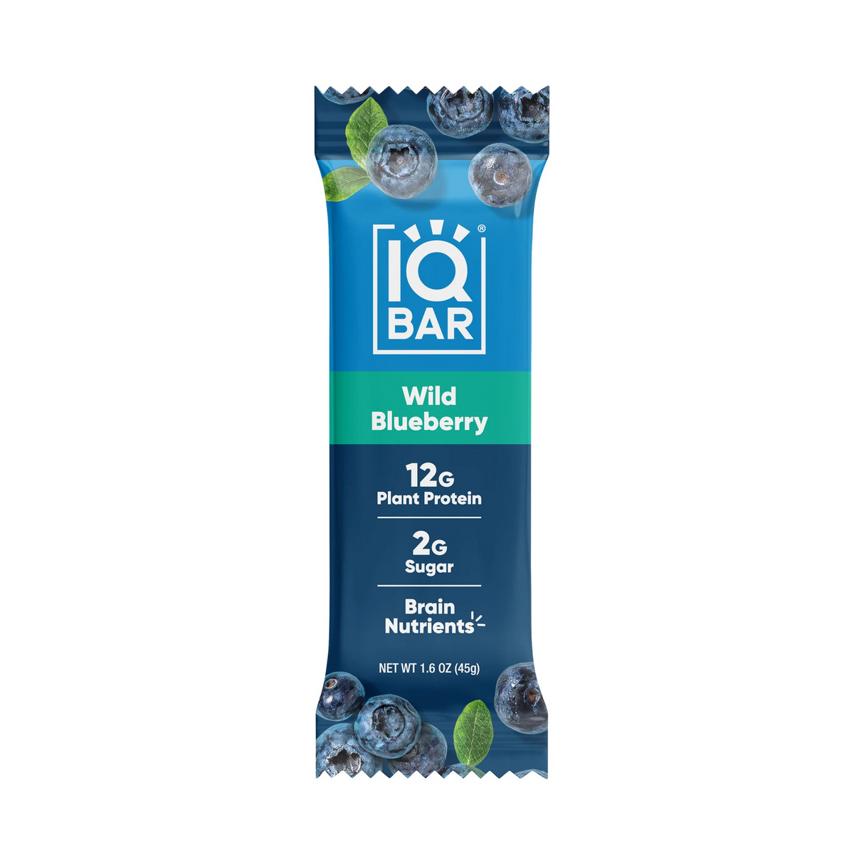 IQBAR - Vegan and Keto Protein Bars - Wild Blueberry - 45g