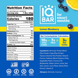 IQBAR - Vegan and Keto Protein Bars - Lemon Blueberry - 45g