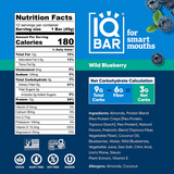 IQBAR - Vegan and Keto Protein Bars - Wild Blueberry - 45g