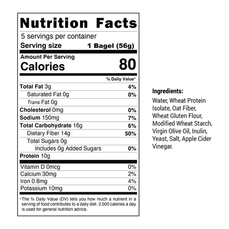 Inspire Protein Kitchen - Plain Bagels - 284g