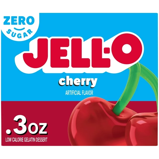 Poudre de gélatine gelée sans sucre Jell-O - Cerise - 0,3 oz