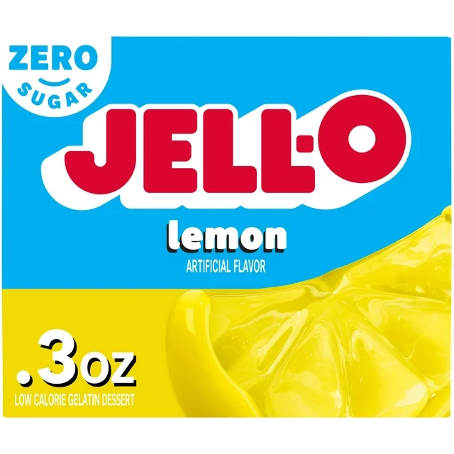Jell-O Gelée en poudre sans sucre – Citron – 0,3 oz